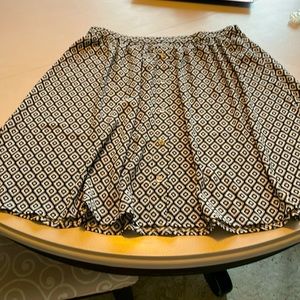 Loft Black & White Full Skirt